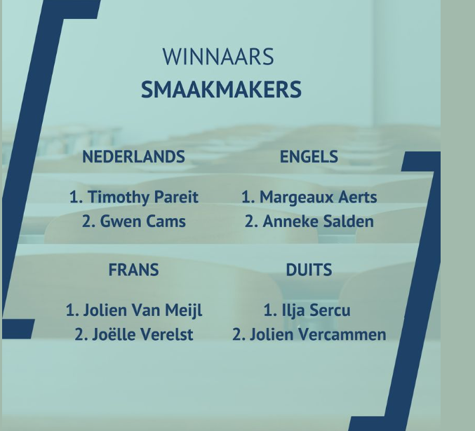 Winnaars Smaakmakers